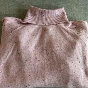 Speckled Pink Turtleneck Sweater
